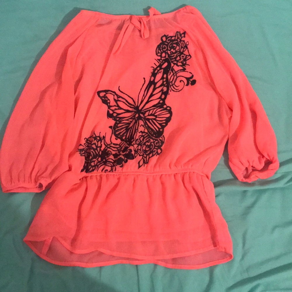 Pink flowing shirt